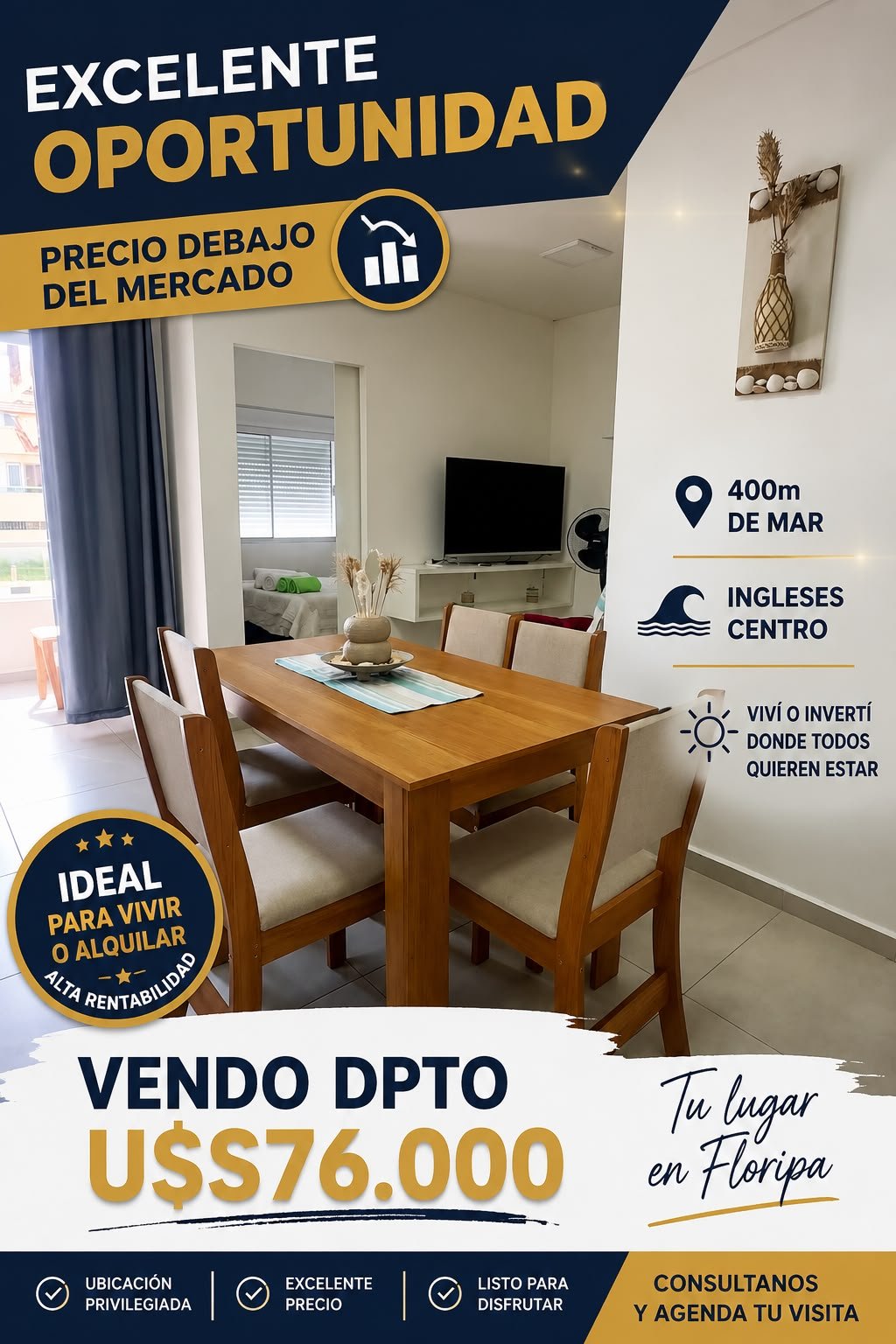 VENDO U$S76.000 📍 A solo 400 metros de la playa de Ingleses Centro 11
